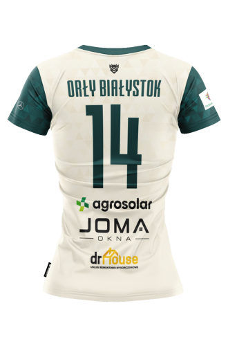 Orły Białystok Koszulka Damska biało zielona tył.png