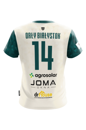 Orły Białystok Koszulka Męska biało zielona tył.png