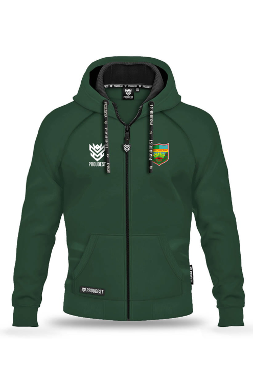 Bluza bawełniana rozpinana Promień Mońki zielona Przód.png