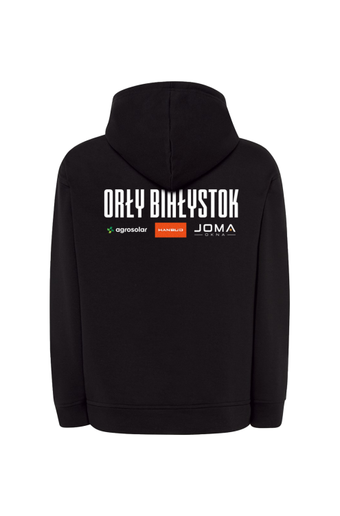 Bluza Treningowa Orły Białystok kangurka Czarna tył.png