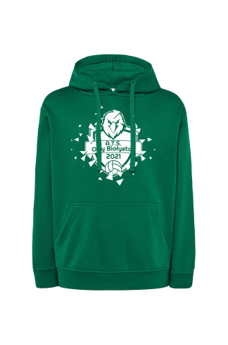 Bluza Treningowa Orły Białystok kangurka Zielona przód.png