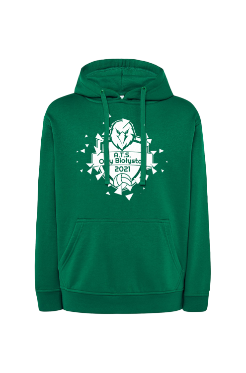 Bluza Treningowa Orły Białystok kangurka Zielona przód.png