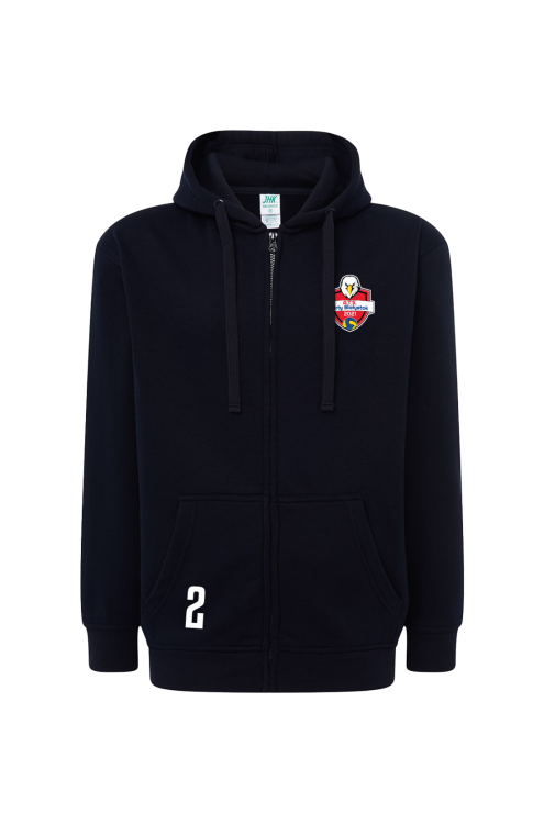 Bluza Treningowa Orły Białystok rozpinana Granatowa przód.png