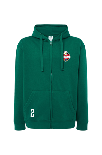 Bluza Treningowa Orły Białystok rozpinana Zielona przód.png