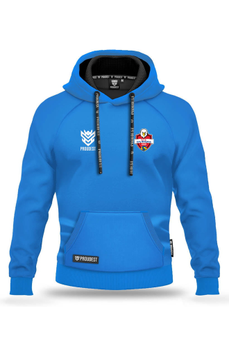 Bluza bawełniana kangurka Orły Białystok niebieska Przód.png