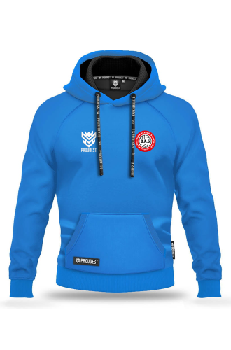 Bluza bawełniana kangurka BAS Białystok niebieska Przód.png