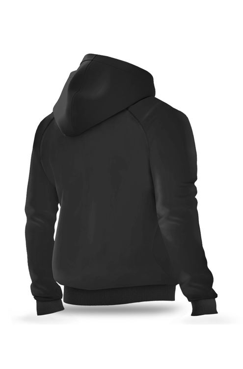 Bluza bawełniana kangurka BAS Białystok czarna Tył.png