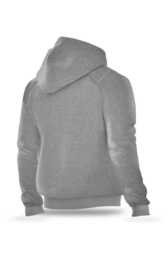 Bluza bawełniana rozpinana BAS Białystok szara Tył.png
