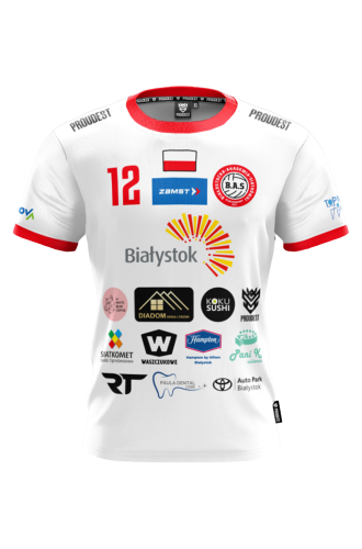 Koszulka BAS Białystok 2025 2026 biała męska Przód.png