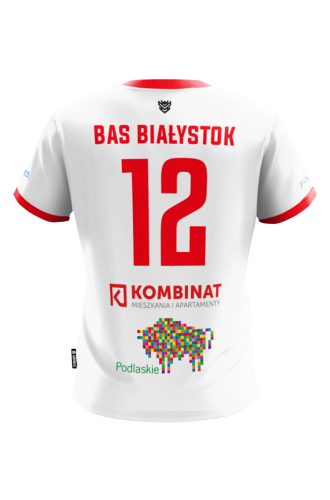 Koszulka BAS Białystok 2025 2026 biała męska Tył.png