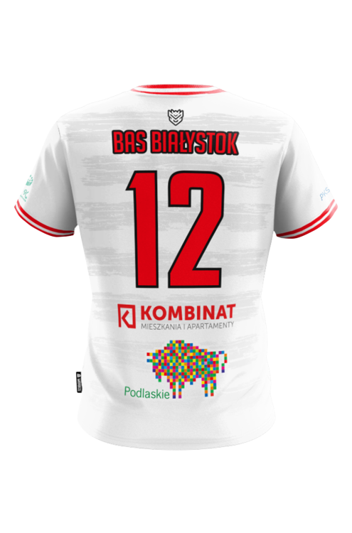 Koszulka BAS Białystok 2024 2025 biała męska Tył.png