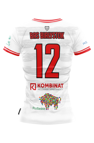 Koszulka BAS Białystok 2024 2025 biała damska Tył.png
