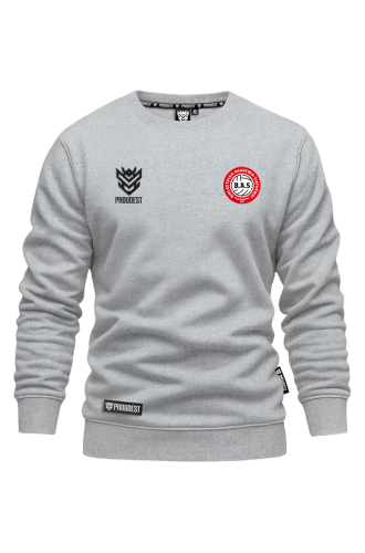 Bluza BAS Białystok klasyczna szara Przód.png
