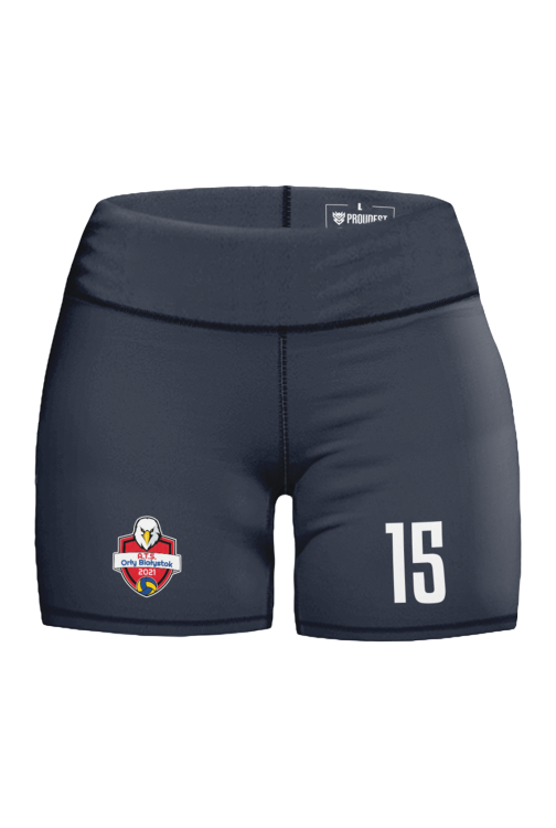 Spodenki damskie Orły Białystok szare Przód.png
