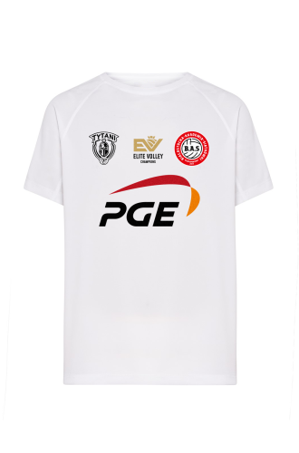 Koszulka treningowa bawełniana biała Przód (2).png