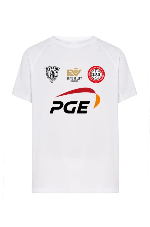 Koszulka treningowa bawełniana biała Przód (2).png