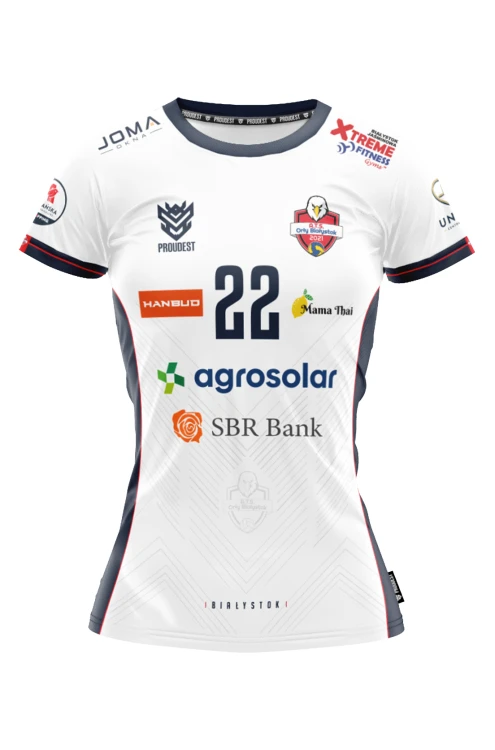 Koszulka Orły Białystok 2026-2027 damska biała Przód.png