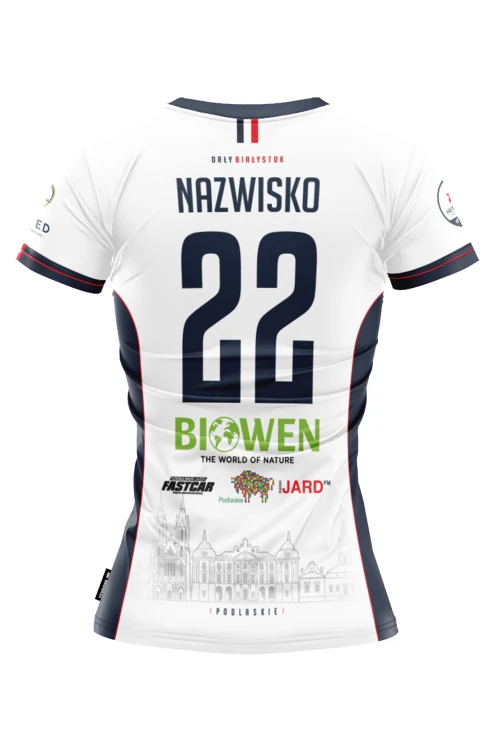 Koszulka Orły Białystok 2026-2027 damska biała Tył.png