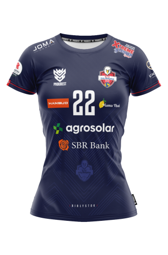 Koszulka Orły Białystok 2026-2027 damska granatowa Przód.png