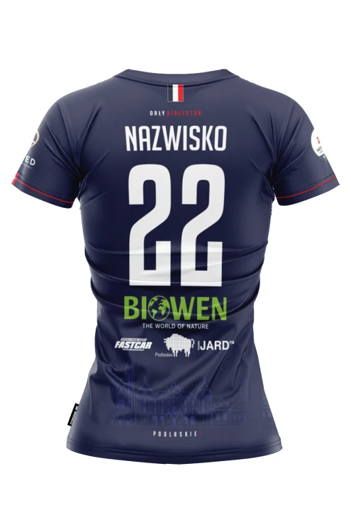 Koszulka Orły Białystok 2026-2027 damska granatowa Tył.png